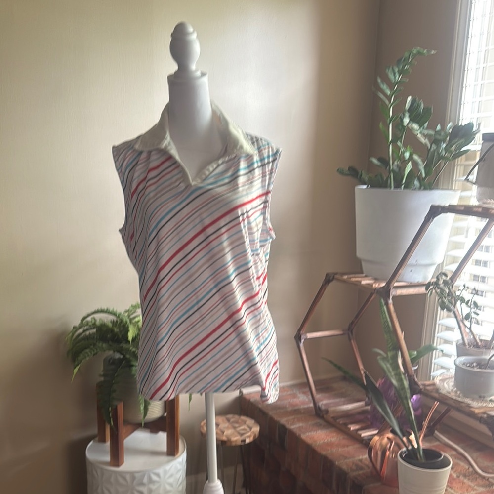 Striped Sleeveless Women's Top